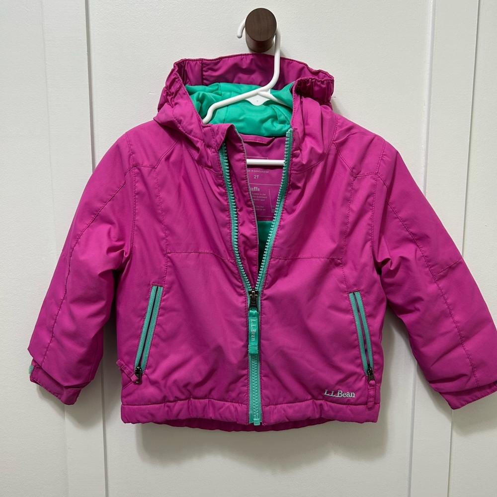 L.L. Bean Toddler Pink And Turquoise Jacket